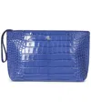 Ralph Lauren Crocodile-embossed Leather Large Pouch