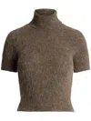 Polo Ralph Lauren Wool-blend Turtleneck Top In Brown