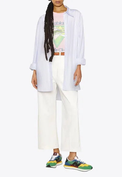Ralph Lauren Cropped Wide-leg Pants In White