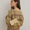 Ralph Lauren Crosshatch Crossbody Turn-lock Tech Case In Sand Dune