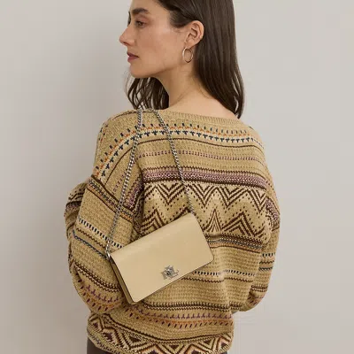 Ralph Lauren Crosshatch Crossbody Turn-lock Tech Case In Sand Dune