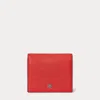 Ralph Lauren Crosshatch Leather Compact Wallet In Red