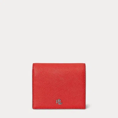 Ralph Lauren Crosshatch Leather Compact Wallet