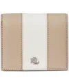 Ralph Lauren Crosshatch Leather Compact Wallet