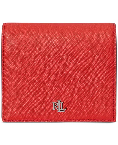 Ralph Lauren Crosshatch Leather Compact Wallet