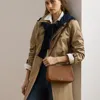 Ralph Lauren Crosshatch Leather Medium Danni Bag In Lauren Tan
