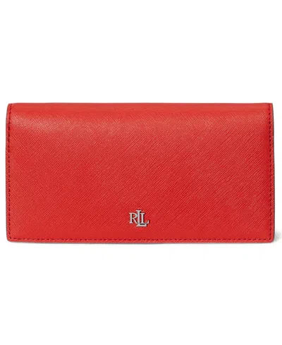 Ralph Lauren Crosshatch Leather Slim Snapped-closure Wallet