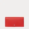 Ralph Lauren Crosshatch Leather Slim Wallet