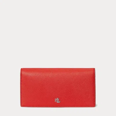 Ralph Lauren Crosshatch Leather Slim Wallet