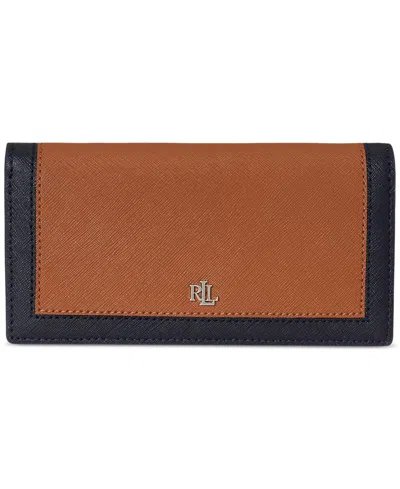 Ralph Lauren Crosshatch Leather Slim Wallet