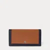 Ralph Lauren Crosshatch Leather Slim Wallet