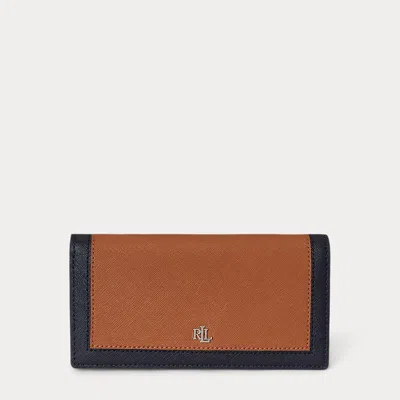 Ralph Lauren Crosshatch Leather Slim Wallet