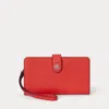 Ralph Lauren Crosshatch Leather Tech Wristlet