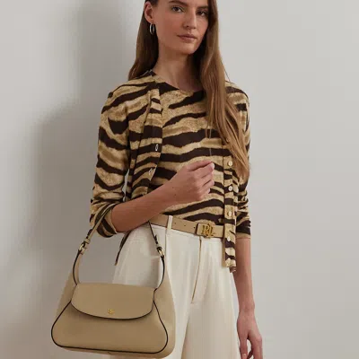 Ralph Lauren Crosshatch Medium Schylar Shoulder Bag In Brown