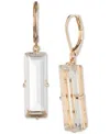 Ralph Lauren Crystal Baguette Drop Earrings In Gold