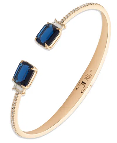 Ralph Lauren Crystal Stone Cuff Bracelet In Neutral