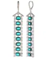Ralph Lauren Cubic Zirconia And Epoxy Tennis Chandelier Earrings In Multi