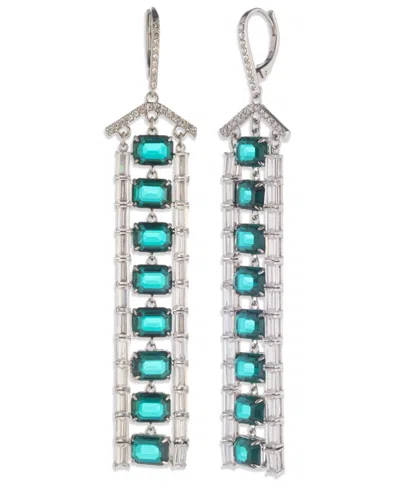 Ralph Lauren Cubic Zirconia And Epoxy Tennis Chandelier Earrings In Multi