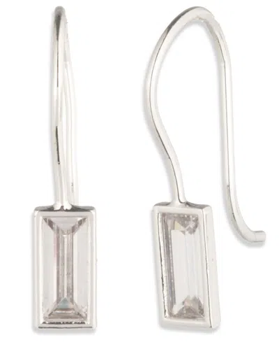 Ralph Lauren Cubic Zirconia Baguette Gold-tone Drop Earrings (also In Silver-tone) In Brown