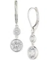 Ralph Lauren Cubic Zirconia Double Drop Earrings In Metallic