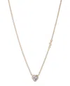 Ralph Lauren Cubic Zirconia Heart Pendant Necklace In Gold