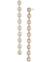 Ralph Lauren Cubic Zirconia Linear Drop Earrings In Gold