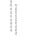 Ralph Lauren Cubic Zirconia Linear Drop Earrings In Metallic