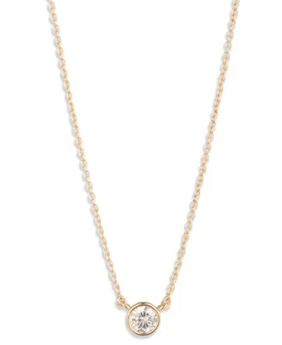 Ralph Lauren Cubic Zirconia Pendant Necklace In Gold