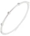 Ralph Lauren Cubic Zirconia Scatter Hinge Bangle Bracelet In White