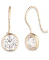 Ralph Lauren Cubic Zirconia Silver-tone Drop Earrings (also In Gold-tone) In Brown