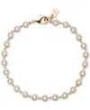 Ralph Lauren Cubic Zirconia Tennis Flex Bracelet In Neutral