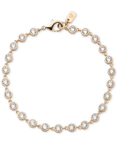 Ralph Lauren Cubic Zirconia Tennis Flex Bracelet In Neutral