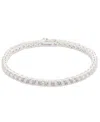 Ralph Lauren Cubic Zirconia Tennis Flex Bracelet In Burgundy