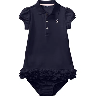 Ralph Lauren Babies'  Cupcake Cotton Ruffled Polo Dress & Bloomers Set
