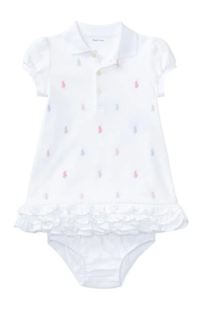 POLO RALPH LAUREN RALPH LAUREN CUPCAKE EMBROIDERED POLO DRESS & BLOOMERS SET