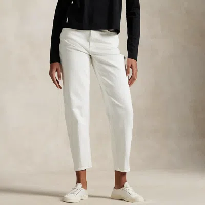 Polo Ralph Lauren Curved Tapered Jean In Crocus Wsh In White