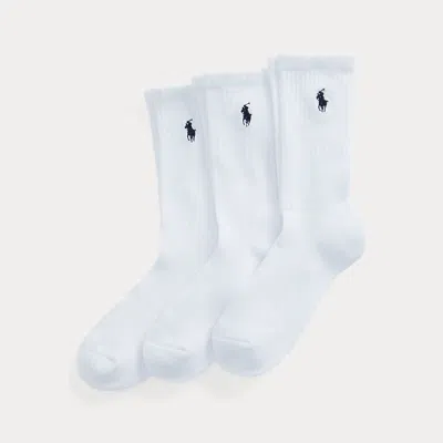 Polo Ralph Lauren Cushioned Sport Crew Sock 3-pack In White