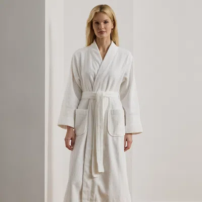 Ralph Lauren Custom Cotton Terry Cloth Robe In White