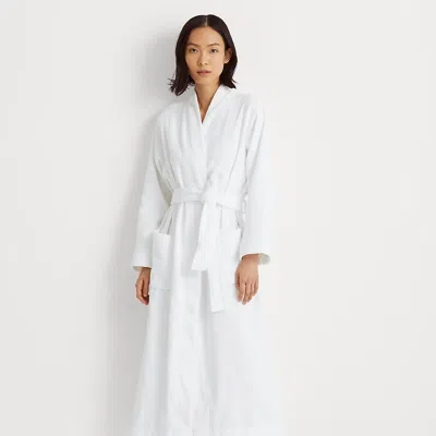 Ralph Lauren Custom Cotton Terry Cloth Robe In White