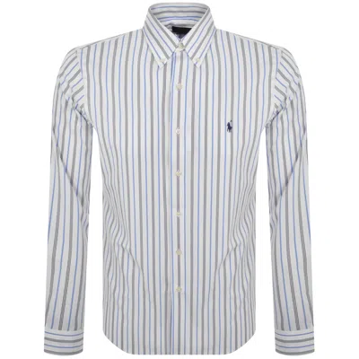 Ralph Lauren Custom Fit Long Sleeve Shirt White In Multi