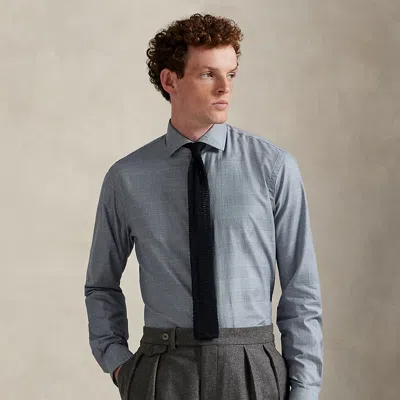 Ralph Lauren Custom Fit Plaid Twill Shirt In Blue