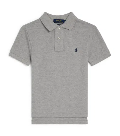 Ralph Lauren Kids' Custom Fit Polo Shirt In Grey