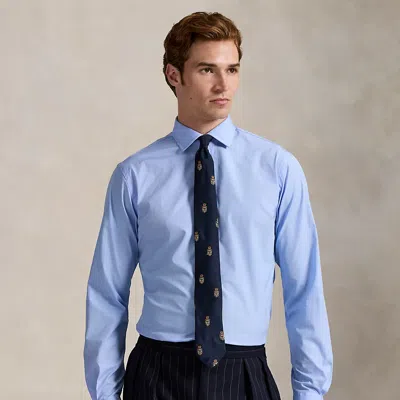 Ralph Lauren Custom Fit Poplin Shirt In Blue
