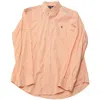 Polo Ralph Lauren Custom Fit Stripe Oxford Shirt In Orange Cotton In Orange