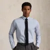 Ralph Lauren Custom Fit Striped French Cuff Shirt In Blue