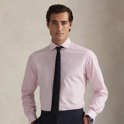 Ralph Lauren Custom Fit Striped Poplin Shirt In Pink