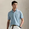 Ralph Lauren Custom Slim Fit Indigo Mesh Polo Shirt In Purple