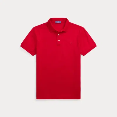 Ralph Lauren Custom Slim Fit Piqué Polo Shirt In Classic Red