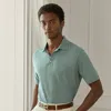 Ralph Lauren Custom Slim Fit Piqué Polo Shirt In Green