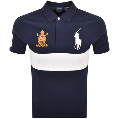 Ralph Lauren Custom Slim Fit Polo T Shirt Navy In Blue